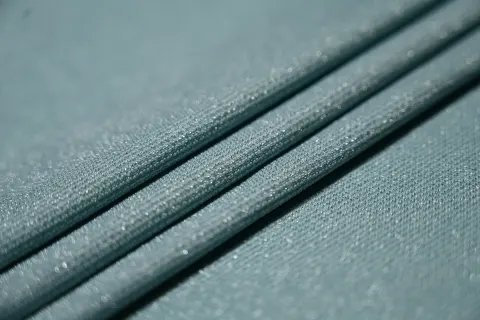 Polyester Silver Lurex Stretch Knit Fabric